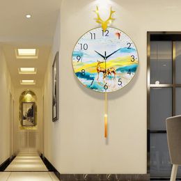 Wall Clocks Luxury Digital Design Modern Kitchen Metal Living Room Clock Big Silent Reloj De Pared Decor WWH35XP