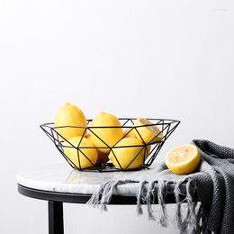 Plates 1Pc Kitchen Basket Container Bowl Metal Wire Drain Rack Fruit Vegetable Storage Holder Snack Tray Platos Salad