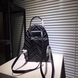 New Fashion Luxury Designer bag Marmont Pu Leather Women Bag Children School Backpack Famous Lady258V