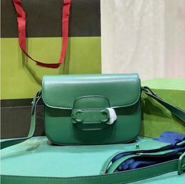 Designer Mini Bag Flap Crossbody Shoulder Bags Green Genuine Leather Fashion Messenger Bag Women Handbags Small Card Holder Purses Metal Buckle