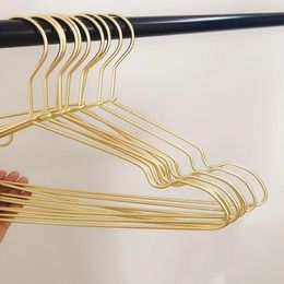 Hangers 2 Pcs Clothes Heavy Duty Metal Strong Non-Slip Clothing Coat Hanger For Bedroom Gold Silver Wardrobe Storage Organizer