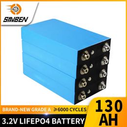 Grade A 3.2V 130Ah Recargable Lifepo4 Battery Pack Lithium Iron Phosphate Prismatic Cell Suit for Solar RV Vans Energy System