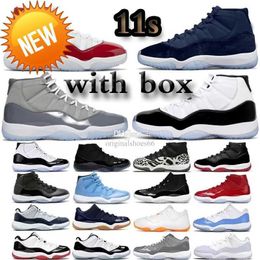 NEW jumpman 11 Midnight Navy Basketball shoes 11s low Cherry Cool Grey Bred 72-10 Concord Space Jam Pure Violet Legend Blue