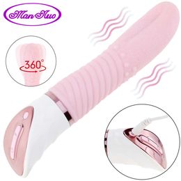 Beauty Items Big Tongue Vibrator 10 Frenquency G-Spot Clitoris Stimulation Soft Dildo USB Rechargeable Erotic sexy Toys for Couples and Women