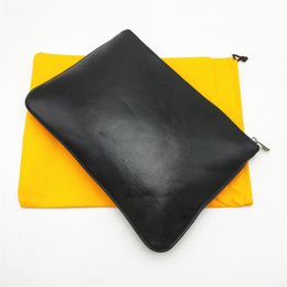 Fashion Men Women Clutch Bag Classic Document Bags laptop Cover Bag Caoted Canvas Purse With Dust Bag289M