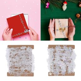 Gift Wrap Christmas Decoration Snowflake Chain Cotton Thread Bead Plastic Colorful Baby Girl Shower Wrapping Paper