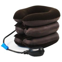 Gym Clothing Health Care Coffee Neck Massage Air Cervical Soft Brace Device Back Shoulder Pain Traction Drop258T