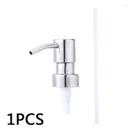 Bath Accessory Set 1pc/2pcs Bathroom Stainless Steel Jar Soap Pump Shampoo Liquid Lotion Dispenser Tube For Jars Bottle Replacement Hardware