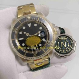 2 Color Super N Factory 904L Steel Watch Men Date 41mm 126618ln Yellow Gold Black Dial Ceramic Bezel 126618 Blue 126618lb NoobF ET284B
