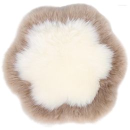 Pillow Wool Plush Long Fur Round Chair Seat Home Decor Coussin De Chaise With