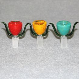 Hookah Funnel Bowl for Glass Bong Thick slides smoking tobacco bowls piece 14mm 18mm heady oil rigs bowl pieces