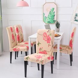 Chair Covers Pastoral Print Flower Spandex Cover Dining Modern Stretch Case Elastic Wedding Banquet Car Sofa Seat