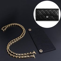 Bag Accessories DIY Kit Real Cowhide Leather Chain Insert Change Your Classic Long Flap Wallet To A Small Crossbody Purse287C