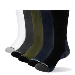 Men's Socks YUEDGE Brand 5 Pairs Breathable Cotton Colourful Fashion Cushion Casual Business Sport Runing Crew Dress