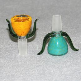 Hookahs Thick Pyrex Glass bowl 14mm 18mm Male Herb Tobacco Bong Bowls Piece For Bongs Water Pipes