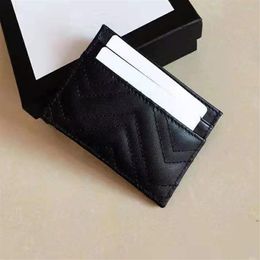 2020Top quality Men Classic Casual Credit Card Holders cowhide Leather Ultra Slim Wallet Packet Bag For Mans Women2649