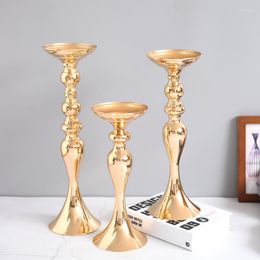 Candle Holders Iron Stand Holder For Wedding Decorations Candlestick Romantic Candelabros Nordic Flower Vase