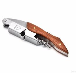 Openers Wooden Handle Wine Bottle Opener Stainless Steel Multifunction Corkscrew Box Package Kitchen Bar Tools SN587