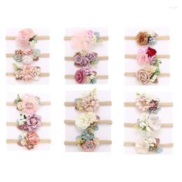 Hair Accessories 3PCS Baby Girls Floral Headband Infant Toddler Knot Children's Band Born Po Decor