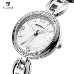 RUIMAS Luxury Quartz Watches Women Silver Bracelet Elegant Wristwatch Lady Woman Waterproof Analogue Watch Relogios Feminino 596252M