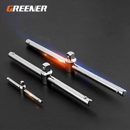 GREENER 1/4" 3/8" 1/2" Drive Socket Wrench Extension Sliding T Bar Auto Repair Hand Tools Crv Material Lengthened Rod