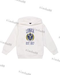 2023 Tasarımcı Çocuk Kız Kız Hoodies Büyük Boy Gevşek Kapüşonlu Fransız Sweatshirt Kazı Mektup Mektup Mektuplar