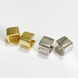 Hoop Earrings Minimalist 925 Sterling Silver Square Geometric Huggies 18K Gold Plated Chunky Punk Designer Jewellery