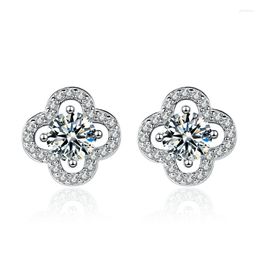 Stud Earrings 0.5 Carat D Colour Moissatine For Women 925 Sterling Silver Wedding Party Fine Jewellery
