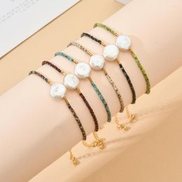 Charm Bracelets ZMZY Vintage Colour Freshwater Pearl Disc Beads Miyuki Beaded Bracelet For Women Handmade Friendship Jewellery