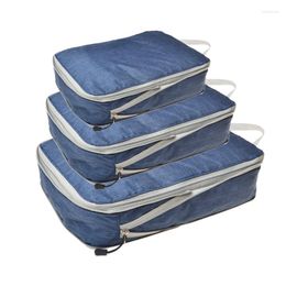 Storage Bags 3pcs Set Travel For Clothes Tidy Organizer Wardrobe Suitcase Pouch Bag Case Shoes Packing Cube