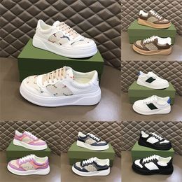 Designer Embossed Casual Shoes Chunky B Sneakers Women Lace Up Jacquard Canvas Shoe Retro Leather Platform Sneaker Multicoloured Embroidery Trainers