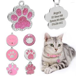 Dog Apparel Pet Supplies Custom Tag Collar Accessories Engraving Cat Puppy ID Stainless Steel Name Pendant Anti Lost Personalise