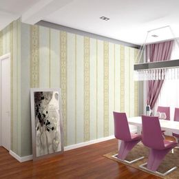 Wallpapers 3D Wallpapper Seamless Wallcovering Non-woven Bedroom Living Room Wallpaper Modern Minimalist Waterproof Vertical Stripes