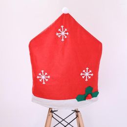 Chair Covers Christmas Back Cover Cap Party Event Decorative Santa Clause Red Hat Dining Table Decor Year Supplies