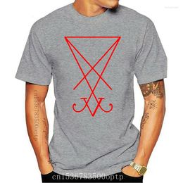 Men's T Shirts Lucifer Sigil Satan Occult Horror Witch Goth Shirt Tee