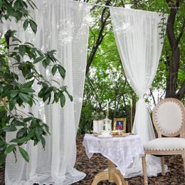 Curtain Solid White Lace Window Curtains For Living Room Balcony Bedroom Modern Tulle Voile Organza Home Decorative Drapes