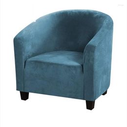Chair Covers Removable And Washable Silver Velvet Elastic Non-slip Plush Thickened All Bar Restaurant El Seat Sofa Cover