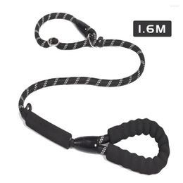 Dog Collars Double Handle Leash Rope Outdoor Training Pet Belt Reflective Large Dogs Leashes P Style Collar For Small