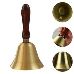 Party Supplies Bell Hand Bells Christmas Dinner Held Service Desk Reception Call Jingle Wedding Tea Handle Wood Metal Santa Steel Ringing