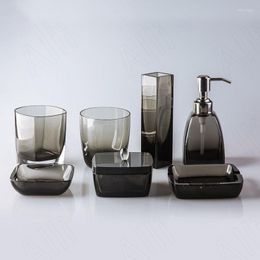 Bath Accessory Set European Crystal Glass Bathroom Simplicity Desktop Hand Sanitizer Container Creativity Modern Home Mouth Cup Sets