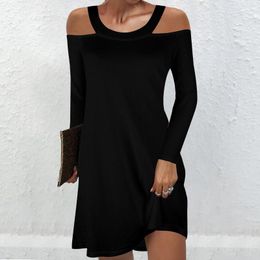 Casual Dresses For Summer Dress Women Fashion O Neck Cold Shoulder Long Floral Mini Womens Skater Cocktail