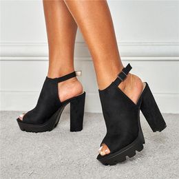 Slippers 2022 Women 12cm High Heels Mules Fetish Summer 3.5cm Platform Slides Lady Block Peep Toe Sandals Gladiator Vintage Shoes