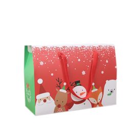 Large Christmas Paper Packaging Box With Handle Favor Gift Box Happy New Year Chocolate Candy Box Party Supplies RRA807