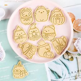 Baking Moulds 3pcs Cookie Stamp Biscuit Cutters Mould 3D Plunger Halloween/Christmas DIY Chocolates Cake Xmas Kitchen Tools