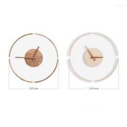 Wall Clocks Transparent Round Acrylic Digital Silence Nordic Simple Creativity Modern Horloge Home Decor EK50bgz