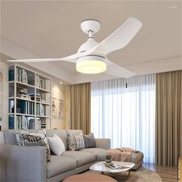 Ceiling Fan With Lights Nordic 3 Colours LED Remote Acrylic Blade For Home Dining Room Bedroom Parlour Office