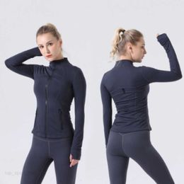 Kadın yoga uzun kollu ceket düz renkli çıplak spor ceketleri şekillendiren bel sıkı fitness gevşek jogging spor giyim kadın sweatshirt ince kat giysiler