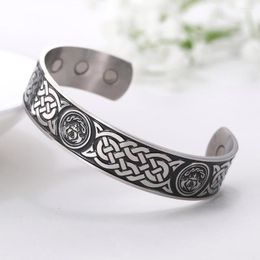 Bangle Myshape Stainless Steel Viking Bracelet Let Love And Friendship Reign Forever With Hand In Magnetic Cuff Bangles Crown