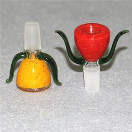 Heady Hookah Glass Bowls 14mm Male Colored Funnel Bowl Piece Dry Herb Tobacco Bowl For Quartz Banger Oil Rigs