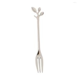 Dinnerware Sets Stainless Steel Spoon Branch Leaves Coffee Spoons Fruit Forks Gold Silver Luxury Tableware Kitchen Accessories Christmas